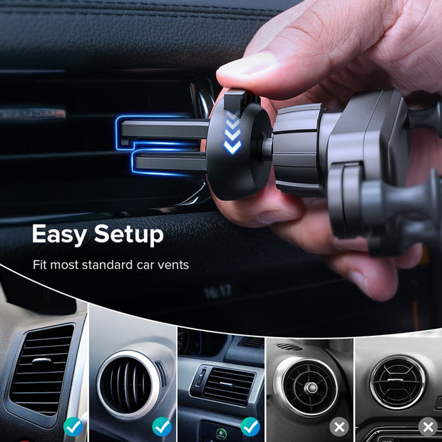 Gravity Car Clip Mount Mobile Phone Holder - Flo's Gadgets