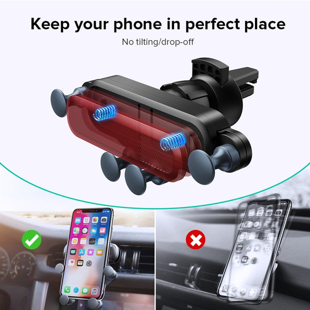 Gravity Car Clip Mount Mobile Phone Holder - Flo's Gadgets