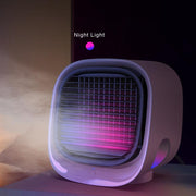 USB Mini Air Cooler Fan with Night Light - Flo's Gadgets